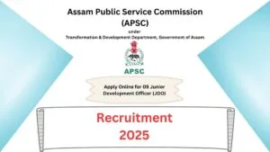 APSC JDO Recruitment