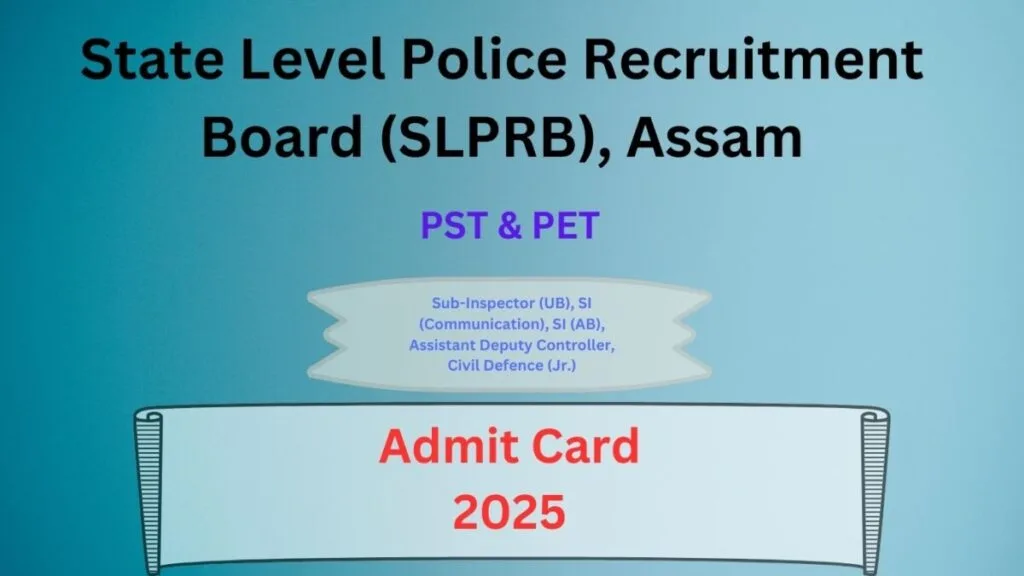 Assam Police SI Admit Card