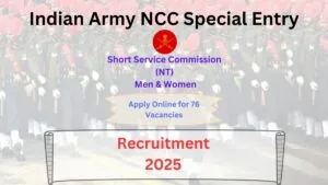Indian Army NCC Special Entry